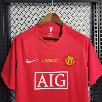 2007/2008 Retro Manchester United Home Champions League Edition Football Shirt