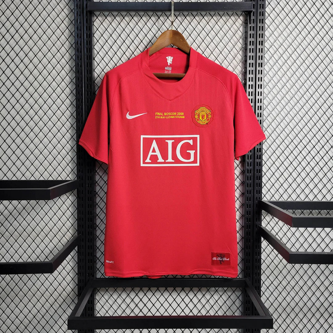 2007/2008 Retro Manchester United Home Champions League Edition Football Shirt